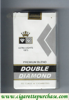 Double Diamond Premium Blend Ultra Lights 100s cigarettes soft box